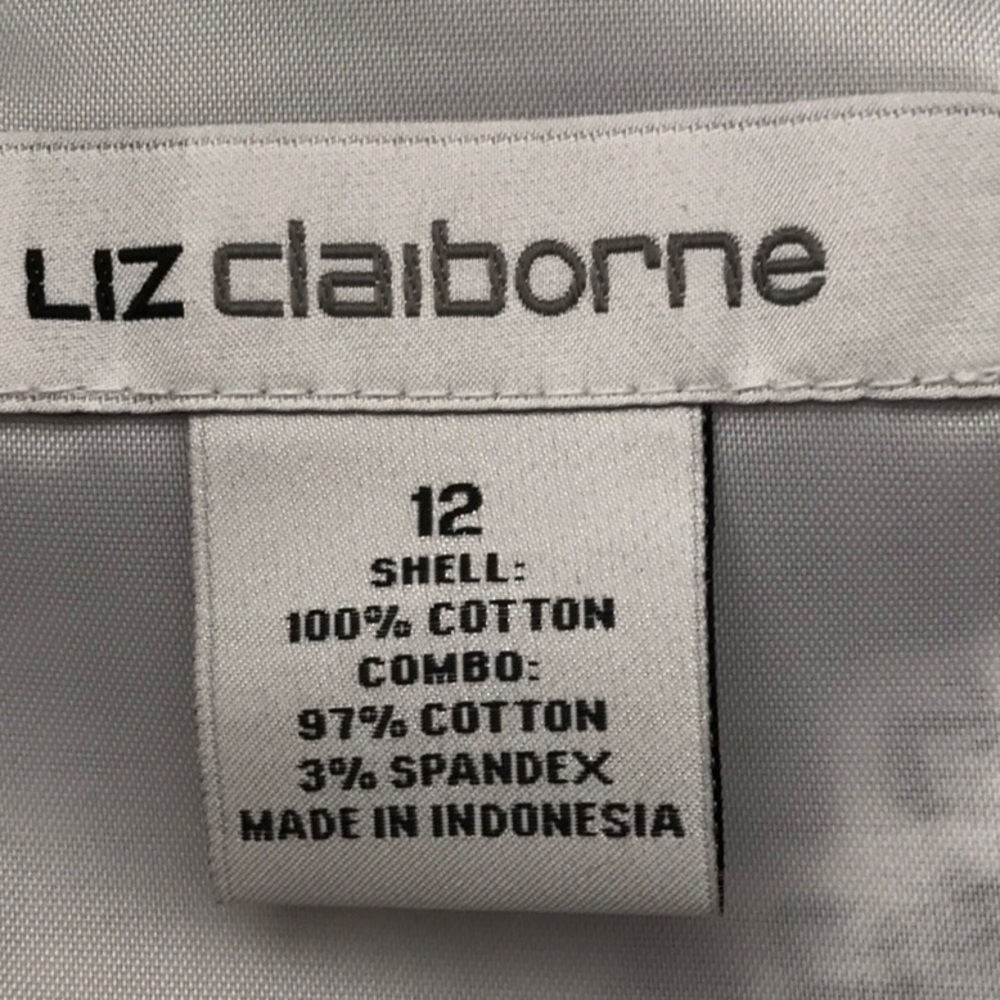 NWT Liz Claiborne sleeveless fitted dress V-neck Cotton Spandex - Picture 13 of 13